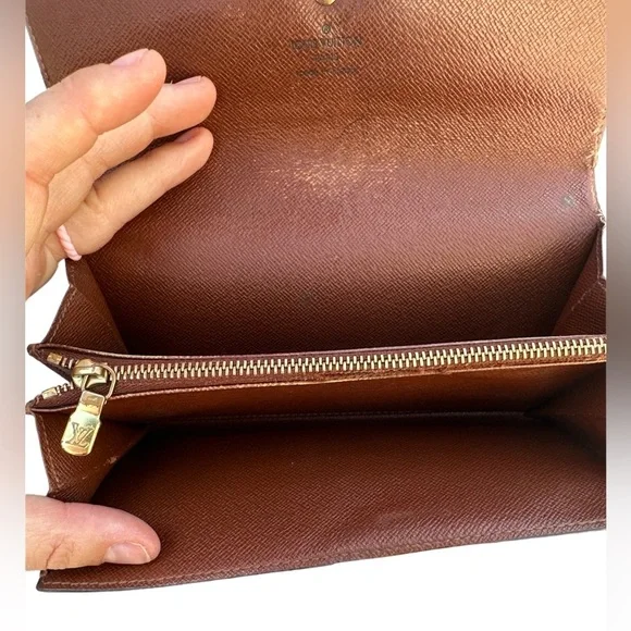 -TH0091 Vintage Louis Vuitton Long Sarah Wallet - Picture 8 of 11